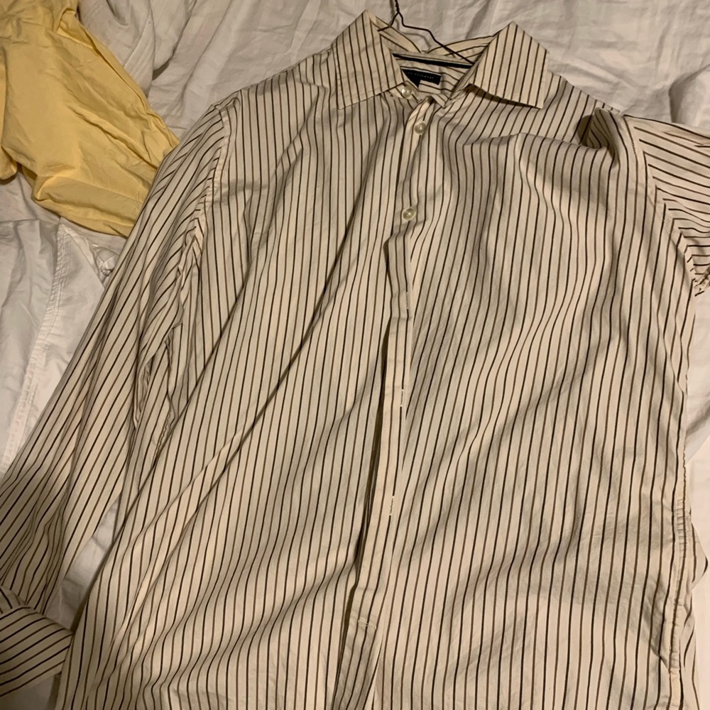 Banana Republic Men’s Large Striped Button Down Shirt